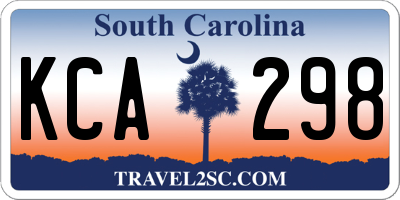 SC license plate KCA298