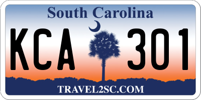 SC license plate KCA301