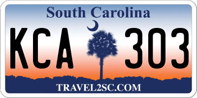 SC license plate KCA303