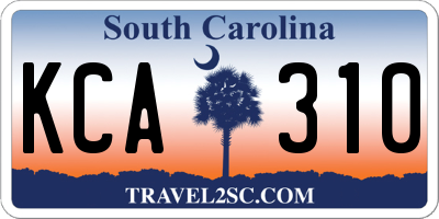 SC license plate KCA310