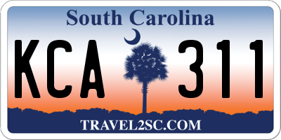 SC license plate KCA311