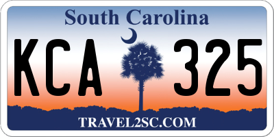 SC license plate KCA325