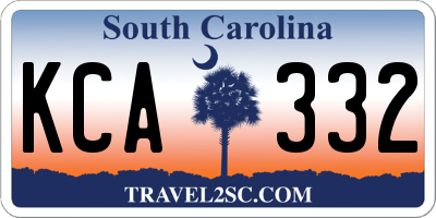 SC license plate KCA332