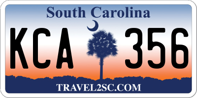 SC license plate KCA356