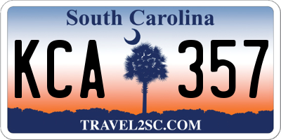 SC license plate KCA357