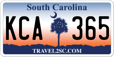 SC license plate KCA365