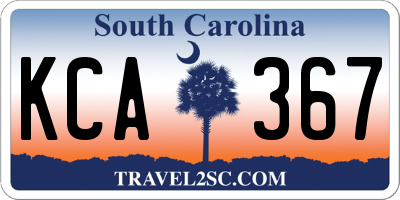 SC license plate KCA367