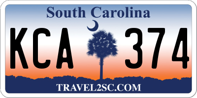 SC license plate KCA374