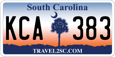 SC license plate KCA383