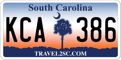 SC license plate KCA386