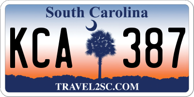 SC license plate KCA387