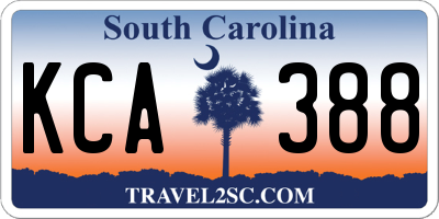 SC license plate KCA388