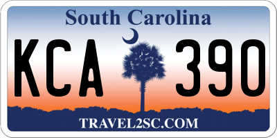 SC license plate KCA390
