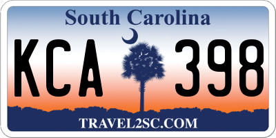 SC license plate KCA398