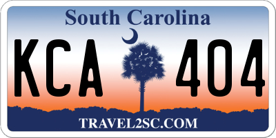 SC license plate KCA404