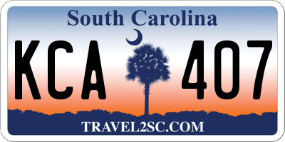 SC license plate KCA407