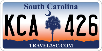 SC license plate KCA426