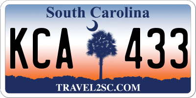 SC license plate KCA433