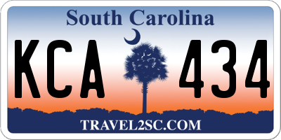 SC license plate KCA434