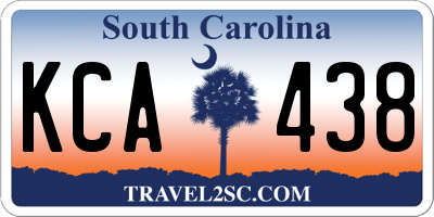 SC license plate KCA438
