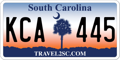 SC license plate KCA445