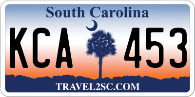 SC license plate KCA453