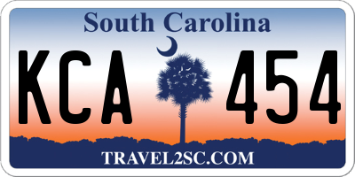 SC license plate KCA454