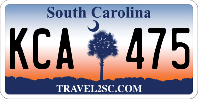 SC license plate KCA475