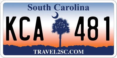 SC license plate KCA481