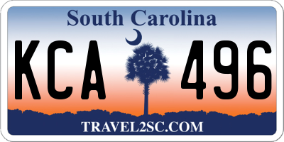 SC license plate KCA496