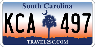 SC license plate KCA497