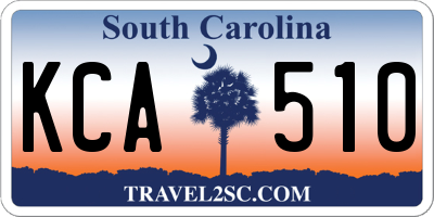 SC license plate KCA510