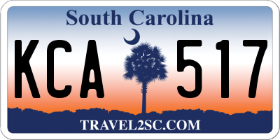 SC license plate KCA517