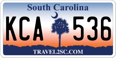 SC license plate KCA536