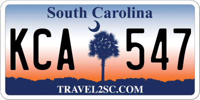 SC license plate KCA547