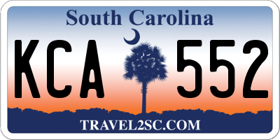 SC license plate KCA552