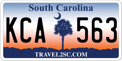 SC license plate KCA563
