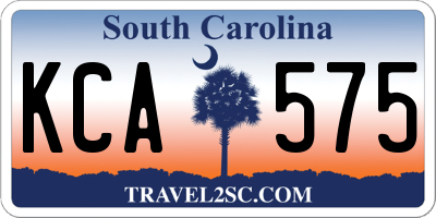 SC license plate KCA575