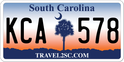 SC license plate KCA578