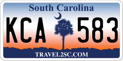 SC license plate KCA583