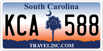 SC license plate KCA588