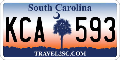 SC license plate KCA593