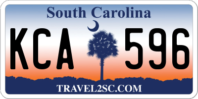 SC license plate KCA596