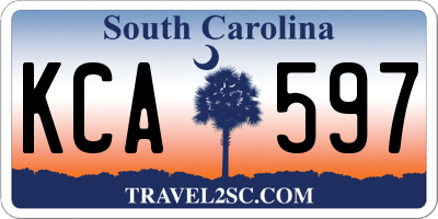 SC license plate KCA597