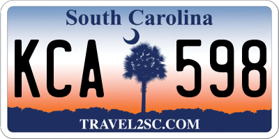 SC license plate KCA598
