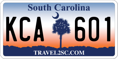SC license plate KCA601