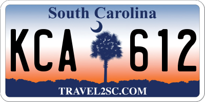 SC license plate KCA612