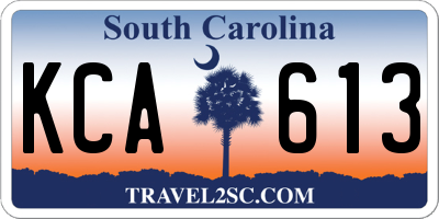 SC license plate KCA613