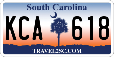SC license plate KCA618