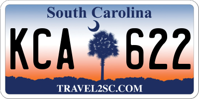 SC license plate KCA622